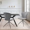 Armen Living Petrie Dining Room Accent Chair in Gray Fabric and Faux Leather with Black Finish, PK2 LCPESIGR - alternate 4